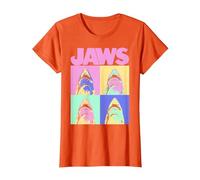Jaws Retro Grid Box Up T-Shirt, Women, Orange, Large
