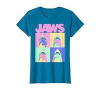 Jaws Retro Grid Box Up T-Shirt, Women, Sapphire Blue, XX-Large