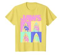 Jaws Retro Grid Box Up T-Shirt, Youth, Lemon Yellow, 3T