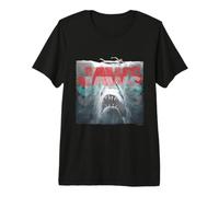 Jaws Shark Graphic Bold Text Ocean Premium T-Shirt