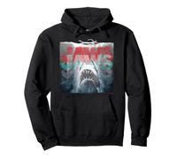 Jaws Shark Graphic Bold Text Ocean Pullover Hoodie