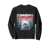 Jaws Shark Graphic Bold Text Ocean Sweatshirt