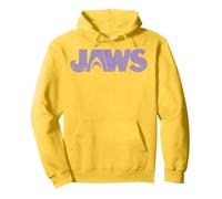 Jaws Silhouette Logo Pullover Hoodie, Adult Unisex, Lemon Yellow, X-Large