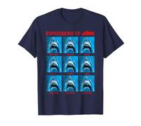 Jaws The Expressions of Jaws Photo Grid Panel T-Shirt, Men, Navy Blue, XX-Large