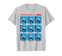 Jaws The Expressions of Jaws Photo Grid Panel T-Shirt, Men, Silver Grey, XX-Large