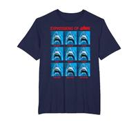 Jaws The Expressions of Jaws Photo Grid Panel T-Shirt, Men's Big and Tall, Navy Blue, 2X Tall