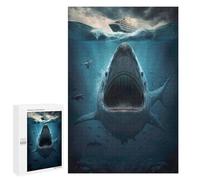 Jaws The Giant Shark Adult Tabletop Puzzle, 1000 PCS - New Year Decoration; for Shared Table Time