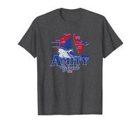 Jaws Transparent Shark Fin Amity Island Script T-Shirt, Men, Dark Heather Grey, Large