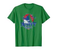 Jaws Transparent Shark Fin Amity Island Script T-Shirt, Men, Kelly Green, Large