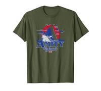 Jaws Transparent Shark Fin Amity Island Script T-Shirt, Men, Olive Green, Medium