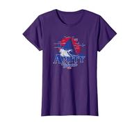 Jaws Transparent Shark Fin Amity Island Script T-Shirt, Women, Purple, X-Large