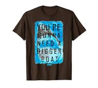 Jaws You're Gonna Need A Bigger Boat Shark Poster T-Shirt, Men, Brown, 3X-Large