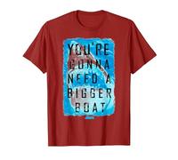 Jaws You're Gonna Need A Bigger Boat Shark Poster T-Shirt, Men, Cranberry Red, XX-Large