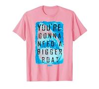 Jaws You're Gonna Need A Bigger Boat Shark Poster T-Shirt, Men, Pink, Small