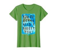 Jaws You're Gonna Need A Bigger Boat Shark Poster T-Shirt, Women, Grass Green, Medium