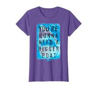 Jaws You're Gonna Need A Bigger Boat Shark Poster T-Shirt, Women, Purple Heather, Small