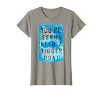 Jaws You're Gonna Need A Bigger Boat Shark Poster T-Shirt, Women, Slate Grey, Large