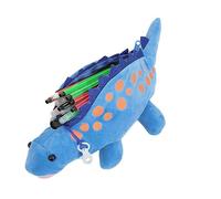 JAWSEU Dinosaur Pencil Bag, Cute Plush Pencil Case for Kids Stationery Pouch School Pencil Case Soft Stationery Bag Plush Toy School Pencil Case for Girl Boy