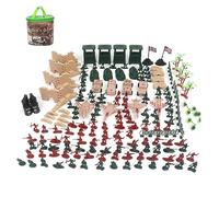 JAWSEU Military Soldier Playset, 321 Pieces Soldier Plastic Military Figures Action Figures Army Set Soldier Toy Military Army Playset with Soldiers Tanks Planes Gift