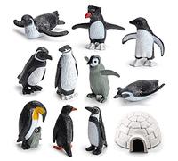 JAWSEU Plastic Penguins Animal Figure Toy Set, Mini Realistic Arctic Figures Animal Figures Toys, Penguin Figure Model Preschool Kids Toy Home Decor (xingJY0003079)