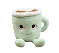 JAWSEU Rabbit Bubble Tea Plush Pillow, Coffee Cup Plush Toy, Stuffed Cushion, Unisex, Green