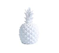 JAWSEU Resin Pineapple Decoration, Pineapple Ornament Pineapple Crafts Art Deco, Fashion Artificial Pineapple Desktop Ornament Artificial Fruits Decor Living Room Decor, White