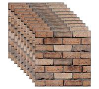 JAWSEU Self-Adhesive 3D Wall Panels 30 * 30cm, 10 Pieces PVC 3D Self-Adhesive Wall Wallpaper Self-Adhesive Wall Panel Decorative Wall Stickers for Living Room Bedroom Kitchen Fireplace