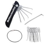 JAWUZ Lockpicking Set Universal Key for Professional Locks for Learning to Open Padlocks for Training Automatic Pick Pick Kit Extracting Broken Keys (Black)