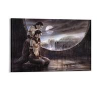 JAWWENHA Anime & Fantasy Luis Royo White Angel Poster Decorative Painting Canvas Wall Posters And Art Picture Print Modern Family Bedroom Decor Posters 08x12inch(20x30cm)