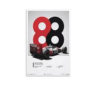 JAWWENHA Ayrton Senna Formula 1 Poster Decorative Painting Canvas Wall Posters And Art Picture Print Modern Family Bedroom Decor Posters 24x36inch(60x90cm)