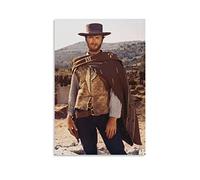 JAWWENHA Clint Eastwood Western Movies Poster Decorative Painting Canvas Wall Posters And Art Picture Print Modern Family Bedroom Decor Posters 08x12inch(20x30cm)