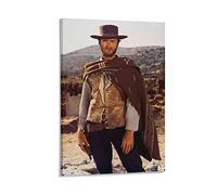 JAWWENHA Clint Eastwood Western Movies Poster Decorative Painting Canvas Wall Posters And Art Picture Print Modern Family Bedroom Decor Posters 12x18inch(30x45cm)