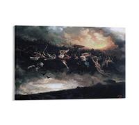 JAWWENHA Germanic Viking Norse Pagan God Odin Sky War Poster Decorative Painting Canvas Wall Posters And Art Picture Print Modern Family Bedroom Decor Posters 16x24inch(40x60cm)