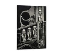 JAWWENHA Hr Giger Birthmachine Genius Poster Decorative Painting Canvas Wall Posters And Art Picture Print Modern Family Bedroom Decor Posters 08x12inch(20x30cm)