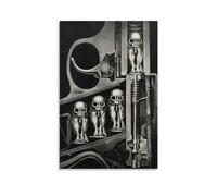 JAWWENHA Hr Giger Birthmachine Genius Poster Decorative Painting Canvas Wall Posters And Art Picture Print Modern Family Bedroom Decor Posters 16x24inch(40x60cm)