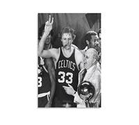 JAWWENHA Larry Bird Happy For The Victory Poster Decorative Painting Canvas Wall Posters And Art Picture Print Modern Family Bedroom Decor Posters 16x24inch(40x60cm)
