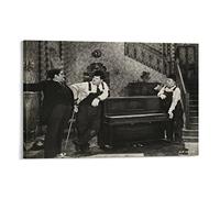 JAWWENHA Laurel And Hardy Piano Removal Picture of Living Poster Decorative Painting Canvas Wall Posters And Art Picture Print Modern Family Bedroom Decor Posters 08x12inch(20x30cm)