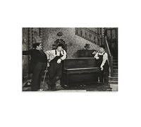 JAWWENHA Laurel And Hardy Piano Removal Picture of Living Poster Decorative Painting Canvas Wall Posters And Art Picture Print Modern Family Bedroom Decor Posters 20x30inch(50x75cm)