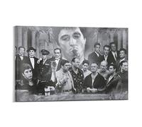 JAWWENHA Scarface Goodfellas Godfather Sopranos Poster Decorative Painting Canvas Wall Posters And Art Picture Print Modern Family Bedroom Decor Posters 20x30inch(50x75cm)