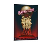 JAWWENHA Scarface The World Is Yours Poster Decorative Painting Canvas Wall Posters And Art Picture Print Modern Family Bedroom Decor Posters 24x36inch(60x90cm)