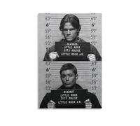 JAWWENHA Supernatural Mugshot Dean And Sam Winchester Poster Decorative Painting Canvas Wall Posters And Art Picture Print Modern Family Bedroom Decor Posters 24x36inch(60x90cm)