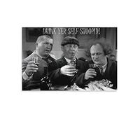 JAWWENHA The Three Stooges with Drinks1 Poster Decorative Painting Canvas Wall Posters And Art Picture Print Modern Family Bedroom Decor Posters 08x12inch(20x30cm)