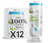 Jax Coco | 100% Pure Coconut Water | No Added Sugar, Low Calorie | Convenient and Sustainable Packaging | Fresh from the Philippines | 12 x 1L Cartons
