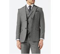 JAX Herringbone Tweed Jacket Waistcoat XPOSED Grey 44R