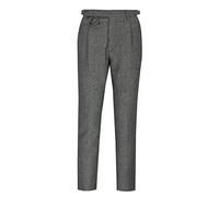Jax Mens Herringbone Brown, Grey Trousers Classic Retro 1920s Collar Tailored Fit Smart Suit Pants [AMZCH-TRS-NW-JAX-GREY-40]