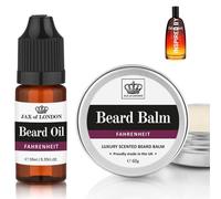 JAX OF LONDON® Cologne Scented Beard Balm 60g & Beard Oil 10ml Set Cologne Scented Balm Will Tames, Moisturises, Conditions, Stop Beard Itch, Flakes Made In The UK (Fahrenheit)