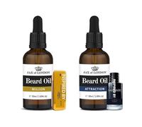 Jax of London Inspired Fragrance Beard Oil Scented Aftershave Beard Oil For Beard Growth And Conditioning With Organic Coconut, Avocado oil, Almond oil, Vitamin E (Million and Attraction)