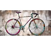 Jaxiaco 5D DIY Diamond Painting Art Kit Full Drill, Diamond Art Round Diamond DIY Bicycle Adults Kids On Canvas Embroidery Kits Pictures for Wall Decor Home Office Decoration 10x18in/25x50cm J-46