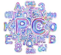 JAXICREY 100Pcs Letter Number Stickers, Self Adhesive Alphabet Stickers, Waterproof Stick On Letters and Numbers with A-Z 0-9, Sticky Letters for Crafts, DIY, Scrapbook, Water Bottle, Cards, Mailbox