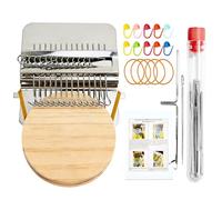 JAXICREY 19Pcs Knit Patch, Mini Darning Loom, 14 Hooks Knit Patch Loom Speedweve Type Weave Tool, DIY Craft Darning Kit, Small Weaving Machine for Repair Clothes, Beginners Quickly Mending Jeans Socks